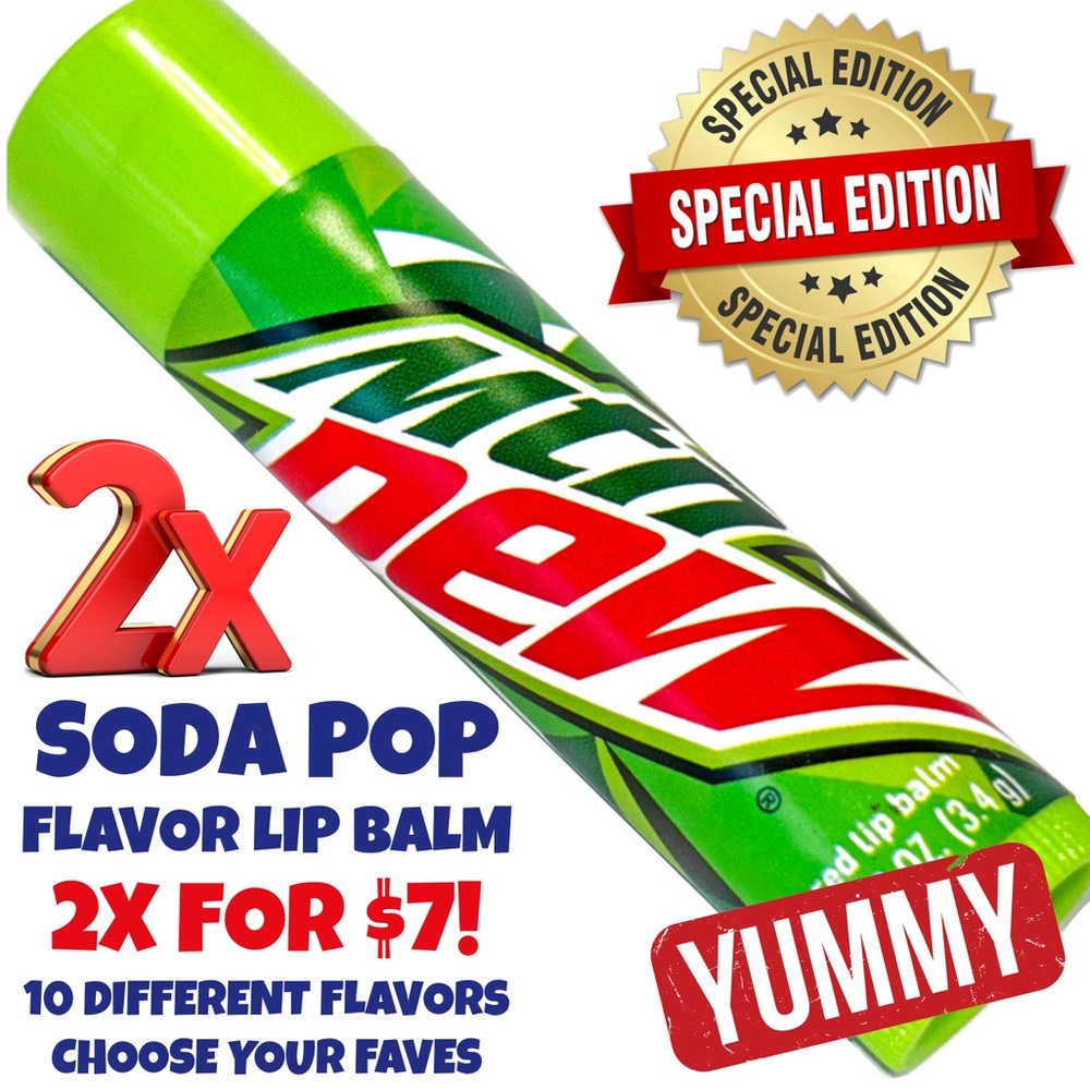 Authentic 2X MOUNTAIN DEW. LASSIC Flavored Lip Softening Balm